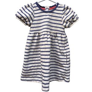 Cat & Jack Blue Striped Dress 3T Cotton Blend